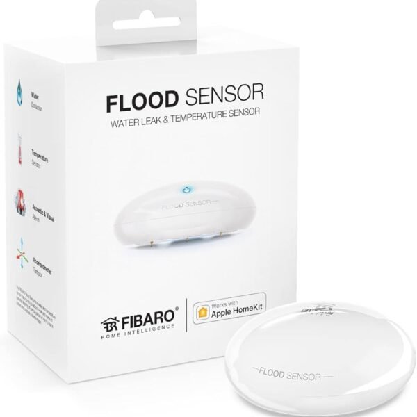 Fibaro Flood Sensor Apple homekit with its package