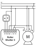 Fibaro Roller Shutter wiring diagram